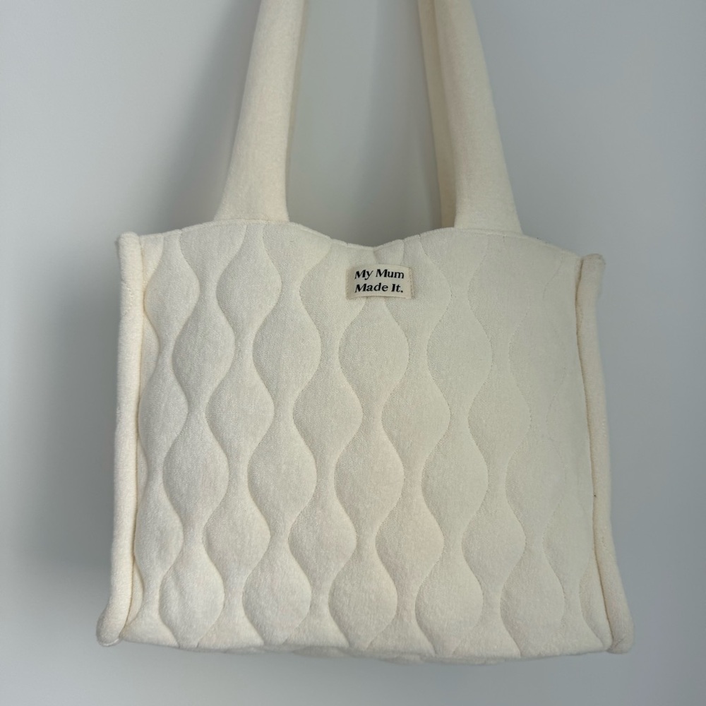 My mum made it white quilted tote